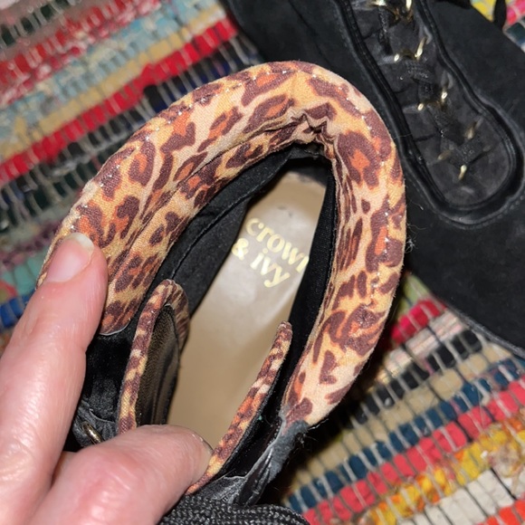 Crown and Ivy June leather leopard boots size 8 - Picture 6 of 7